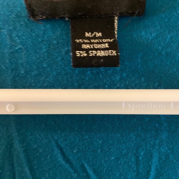 Seduction blue lifted flower pattern sheer/front tank top - Picture 3 of 8